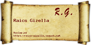 Raics Gizella névjegykártya