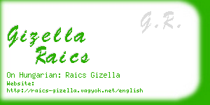 gizella raics business card